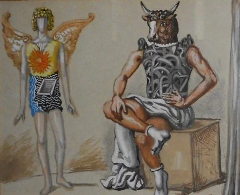 Giorgio De Chirico - Figure mitologiche, Casa della cultura Leonida Repaci, Palmi